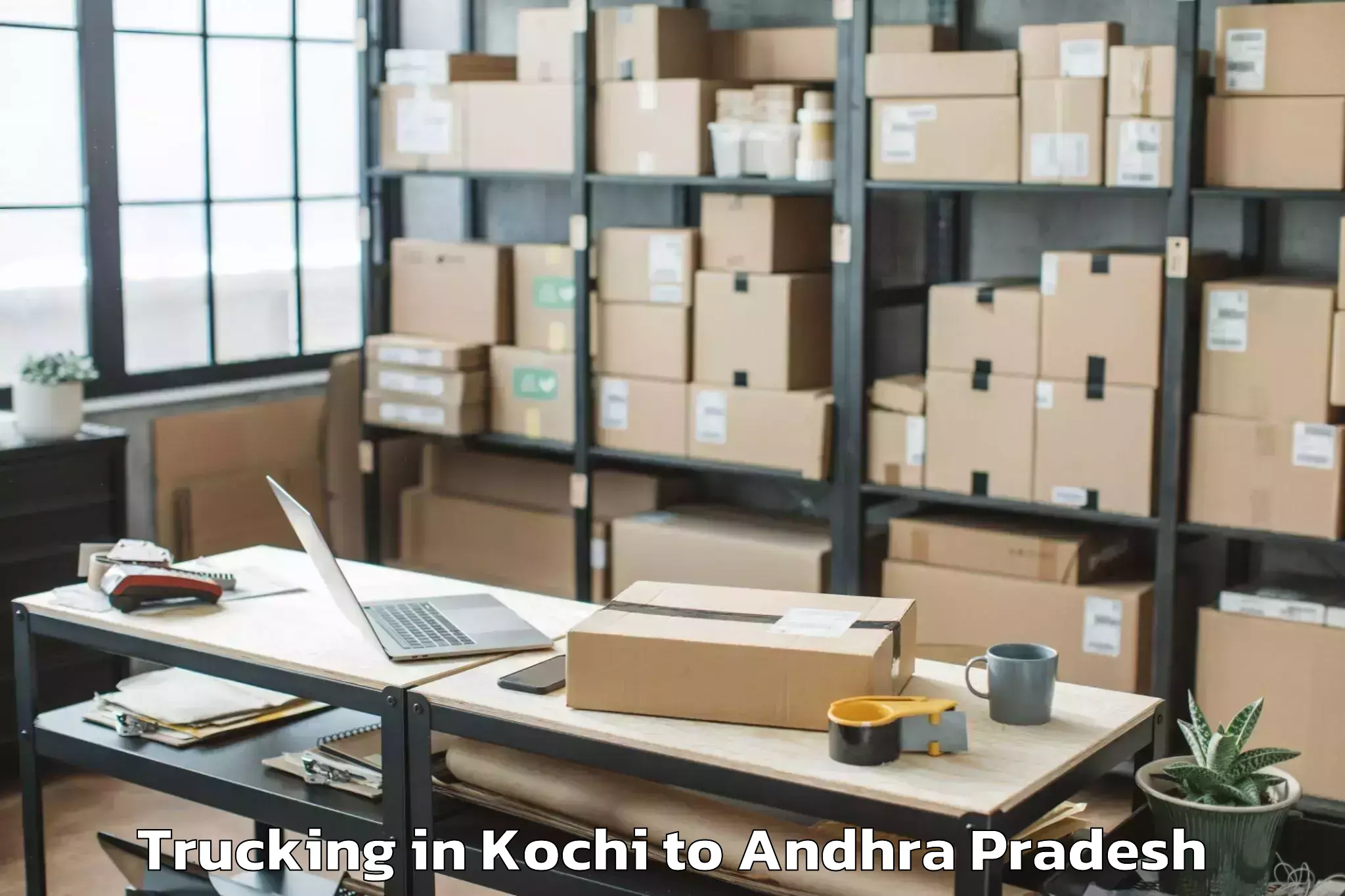 Book Kochi to Simhadri Puram Trucking Online